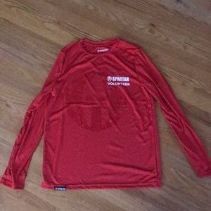 Spartan red volunteer long sleeve shirt